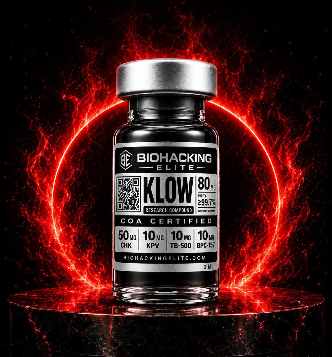 Biohacking Elite KLOW 80MG Bottle